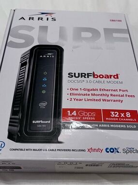 Arris SURFboard SB6190 Cable Modem in Black